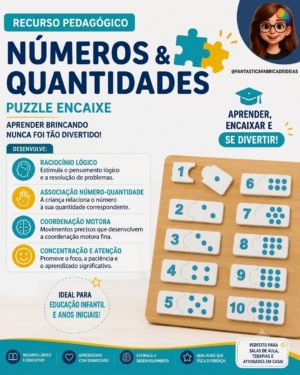 Puzzle de Encaixe Números e Quantidades