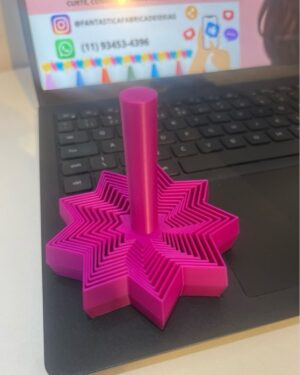 Torre Sensorial Espiral Articulada na cor rosa.